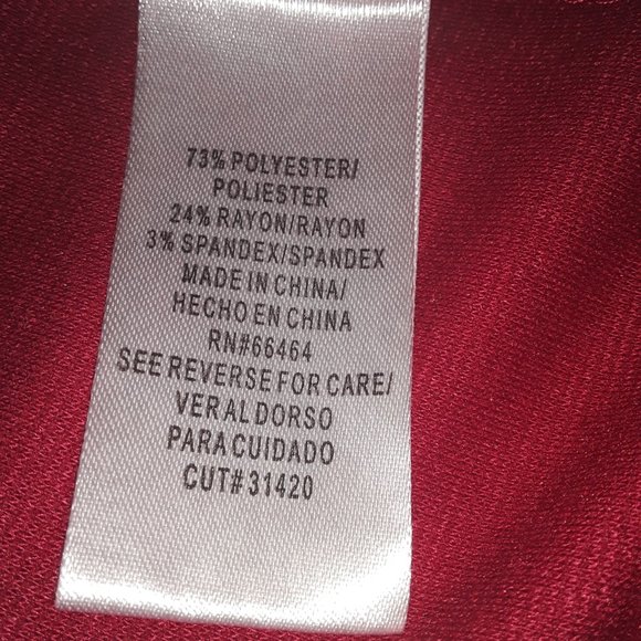 Sandra Darren SZ 10 Christmas Red Scuba Fitted Detailed Sleeveless Knit Dress - Picture 9 of 12